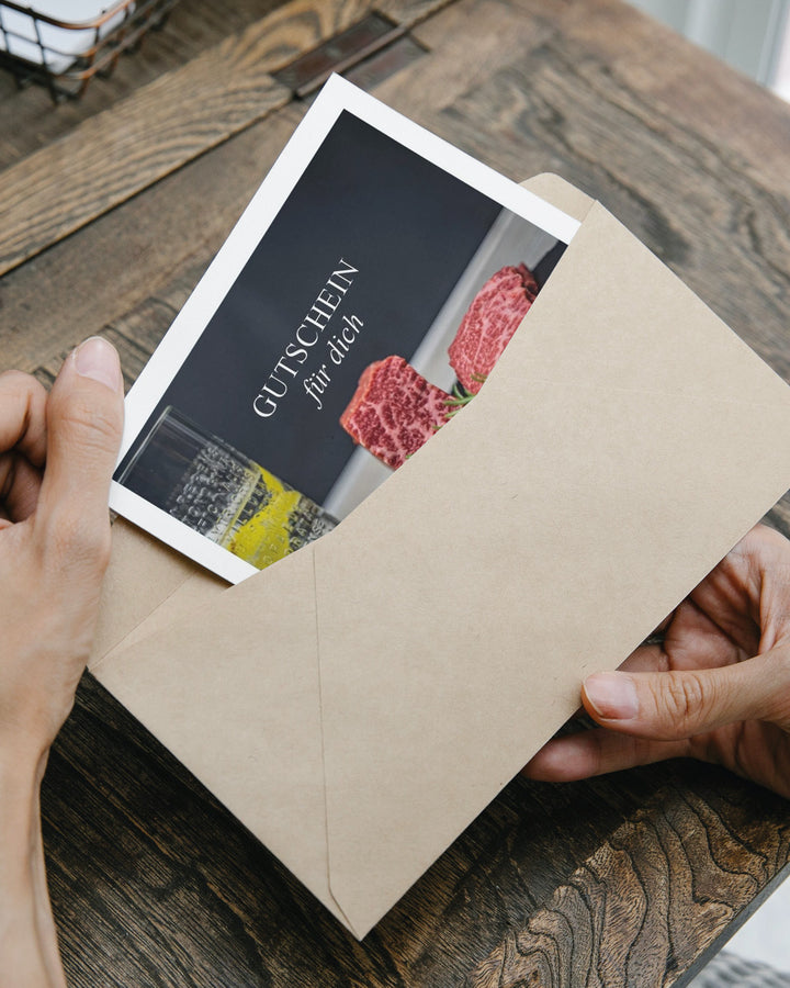 Wagyu Fleisch Gutschein, Edles Fleisch Gutschein, Wagyu-Gutschein zum ausdrcuken, Zuhause ausdrucken, Geschenkgutschein für Wagyu-Fleisch, Wagyu-Fleischgutschein Luxus-Wagyu-Geschenkgutschein, Premium-Wagyu-Gutschein