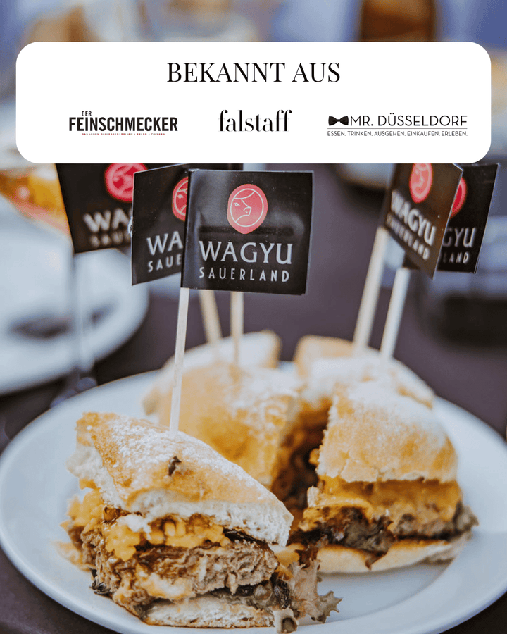 Auszeichnung Wagyu Burger bei Der Feinschmecker, Falstaff, Mr. Düsseldorf