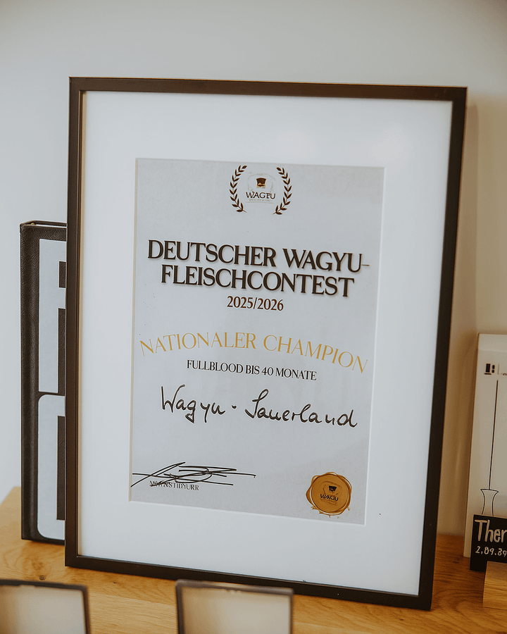 Wagyu Sauerland Grand Champion 2025/2026 – bestes Wagyu-Fleisch Deutschlands, Award Winner