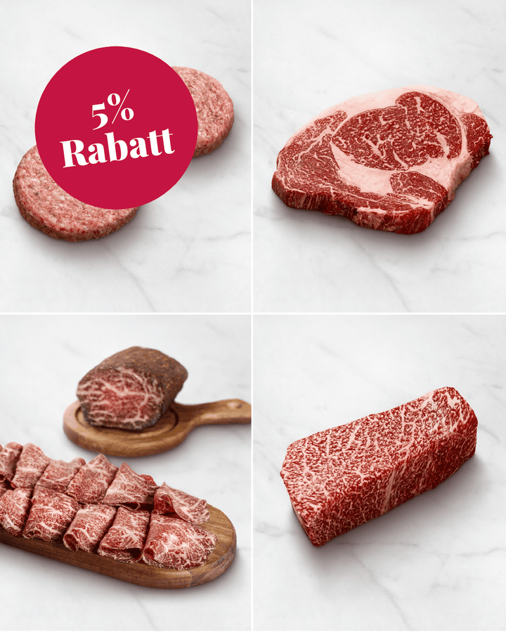Wagyu Oster Paket mit Bresaola, Burger und Steaks