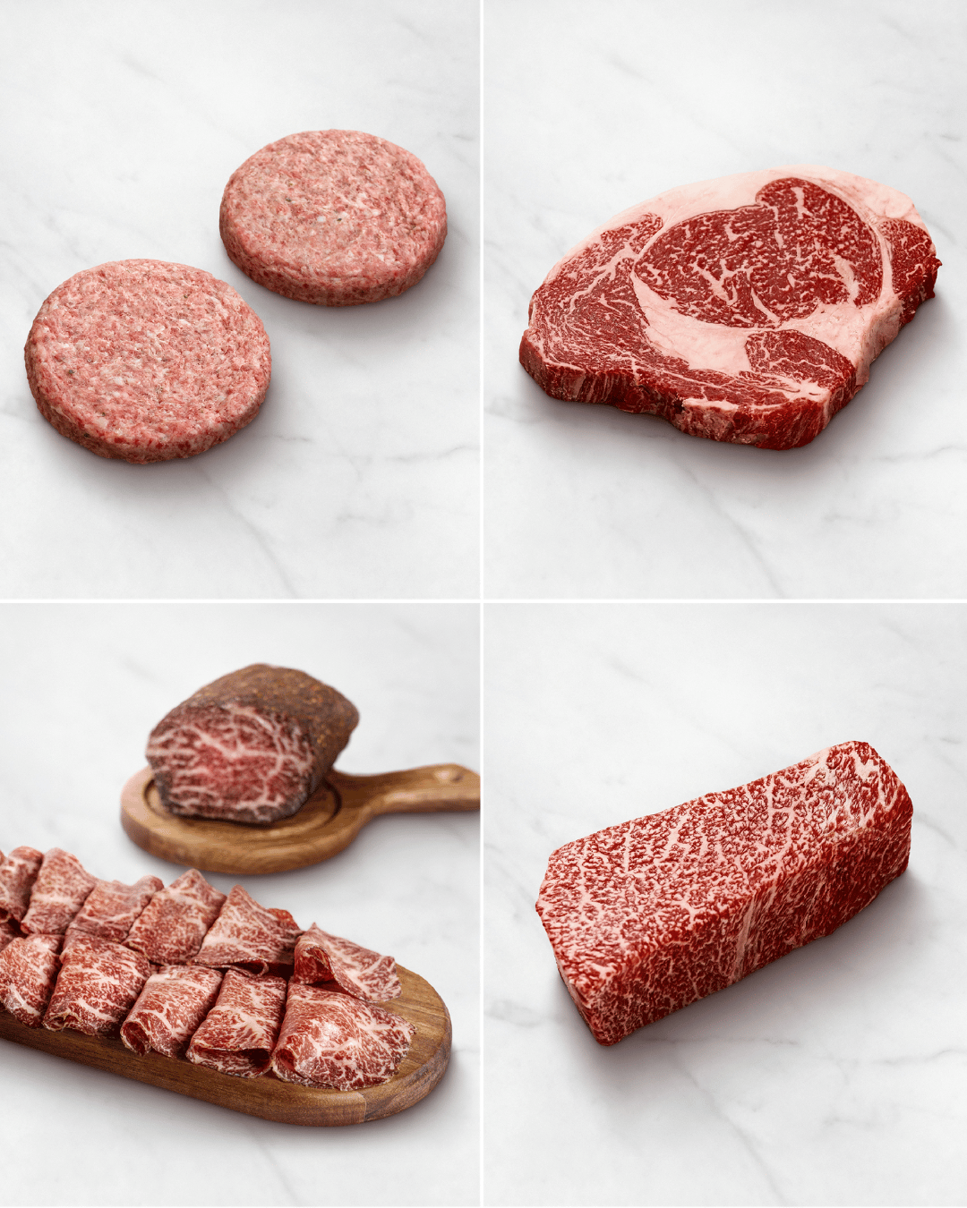Wagyu Oster Paket mit Bresaola, Burger und Steaks